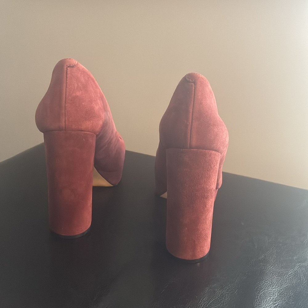 New Nine West Suede Leather Block Heels - Picture 6 of 8